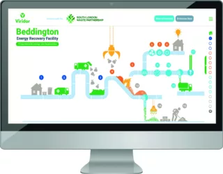 Image of a computer screen showing the Beddington ERF website.