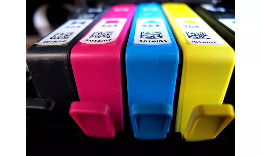 Photo of a printer ink cartridge.