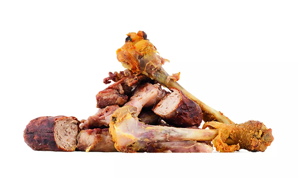 Photo of old meat bones.
