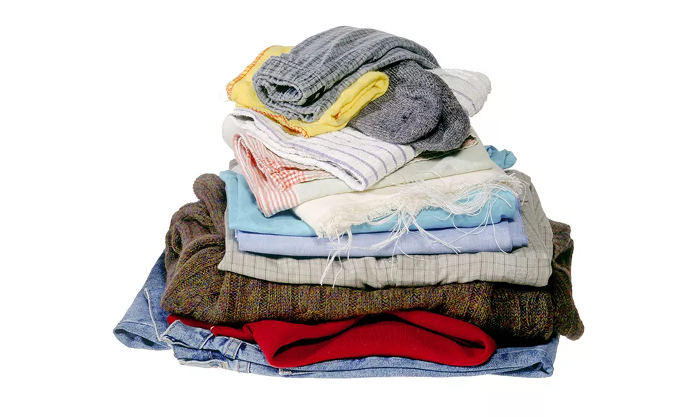 Photo of a pile of clothes.
