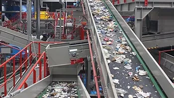 Image inside a Materials Recycling Facility (MRF)